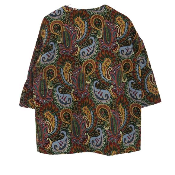 Emery Rose Retro Paisley Open Front Cardigan Medium - Picture 3 of 6